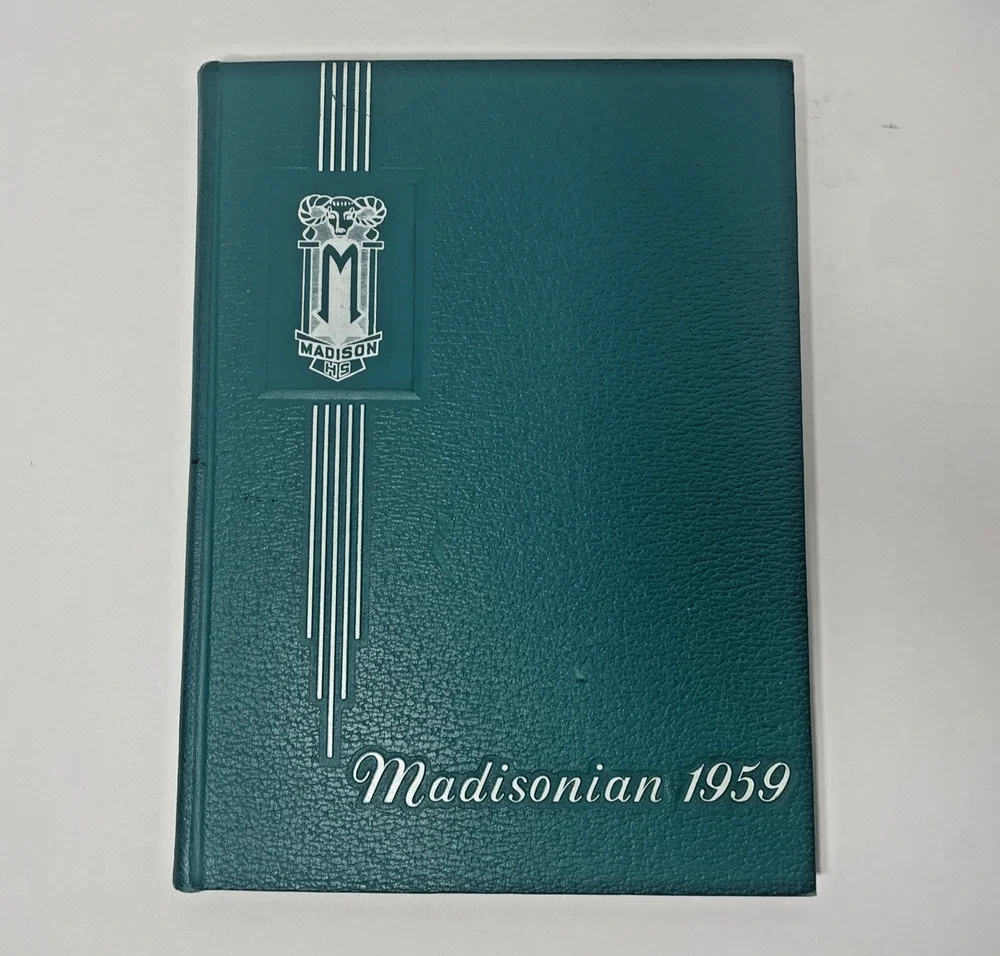 1959 Madison Local High School Yearbook Madisonian Hardcover Mansfield Ohio